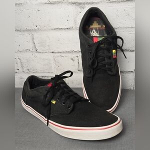Vans Men's ATWOOD Rasta Black/Red Sneakers Style #500714